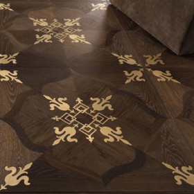 Fenice Ca' Grassi modular geometric wood floor
