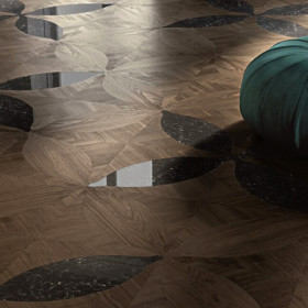Diamante Ca’ Bosco modular geometric wood floor