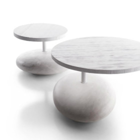 Pave Drink – дизайнерський стіл з мармуру та деревини.